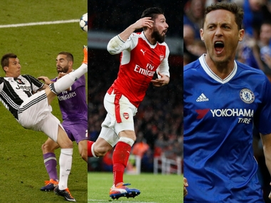 FIFA Puskas Award: Mario Mandzukic, Olivier Giroud and Nemanja Matic among contenders for goal of the year FIFA Puskas Award: Mario Mandzukic, Olivier Giroud and Nemanja Matic among contenders for goal of the year