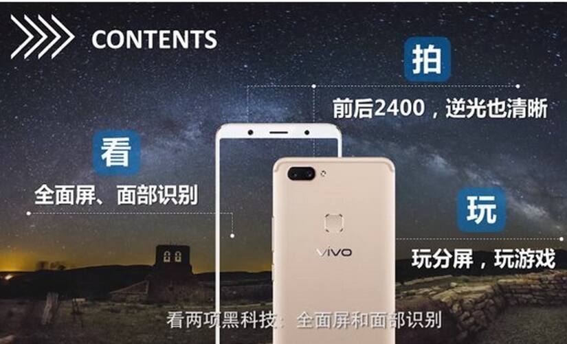 Vivo X20 leaked slide. Image: Playfuldroid