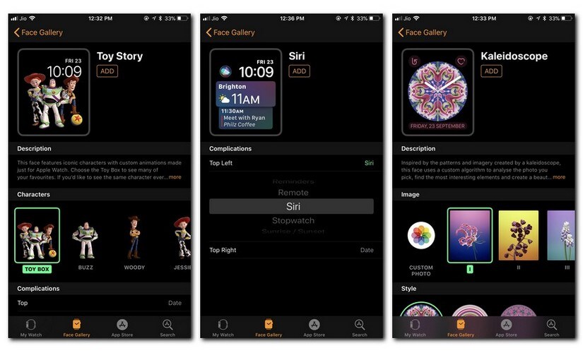 New Apple Watch faces on the watchOS 4