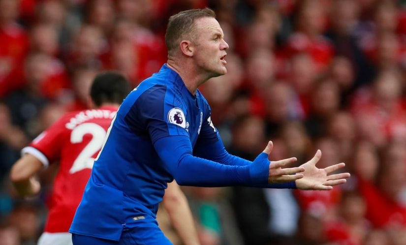 Everton's Wayne Rooney failed to score against his former club Manchester United. Reuters