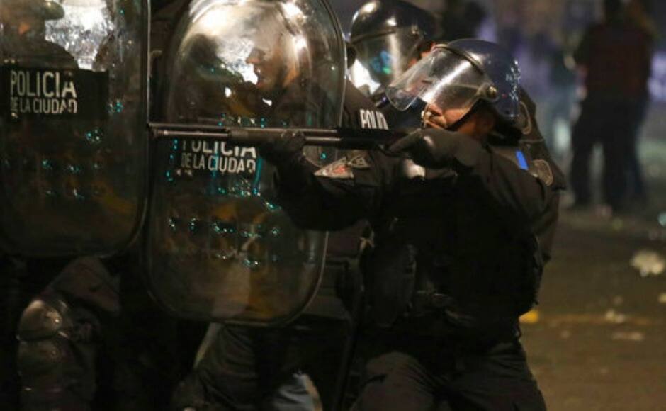 Maldonado's family says border police detained him when he and others were blocking a road in Chubut province, in the southern region of Patagonia. AP