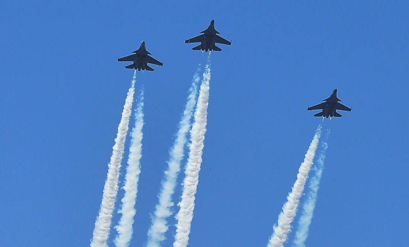 The IAF's Sukhoi-30 fighters in the The IAF's Sukhoi-30 fighters in the