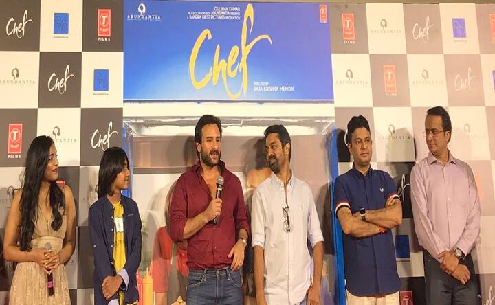 Chef: Saif Ali Khan, Raja Krishna Menon, Bhushan Kumar launch trailer of upcoming film Chef: Saif Ali Khan, Raja Krishna Menon, Bhushan Kumar launch trailer of upcoming film