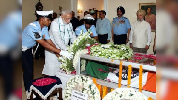 IAF Marshal Arjan Singh cremated with full state honours: Gun salute, fly past held to bid adieu to war veteran