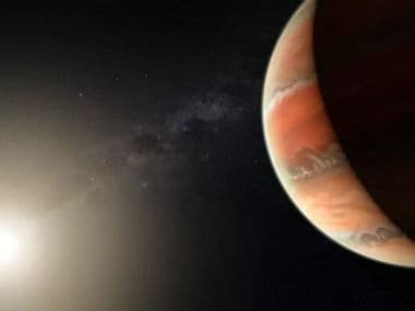 Artist's impression showing the exoplanet WASP-19b