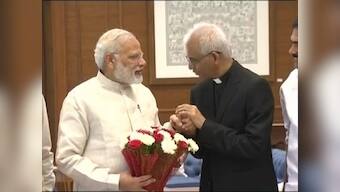 'May God bless all, even my abductors': Father Tom Uzhunnalil meets Narendra Modi, Sushma Swaraj in New Delhi