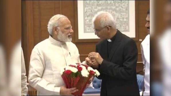 'May God bless all, even my abductors': Father Tom Uzhunnalil meets Narendra Modi, Sushma Swaraj in New Delhi