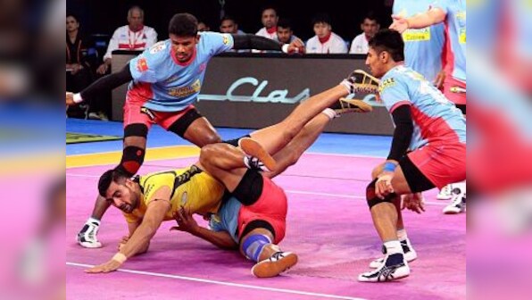 Pro Kabaddi League 2017: Telugu Titans power past Jaipur Pink Panthers, UP Yoddha crush Dabang Delhi