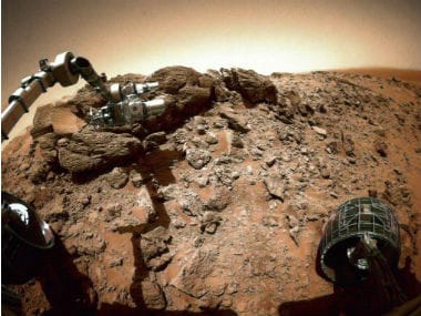 Spirit's Panoramic Camera captures mars surface. NASA