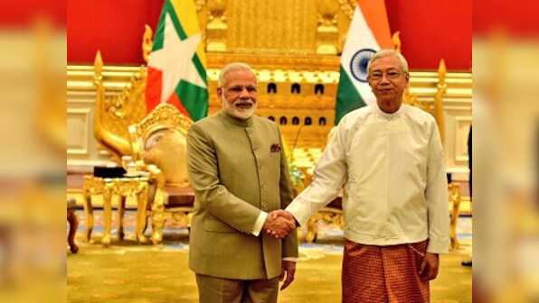 Narendra Modi arrives in Myanmar amid Rohingya crisis, to hold bilateral talks with Aung San Suu Kyi tomorrow