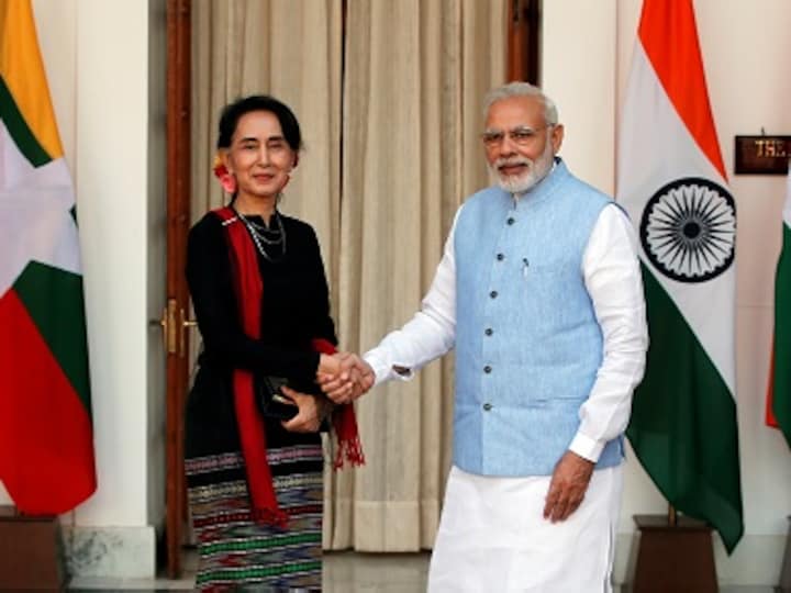 Narendra Modi gifts Aung San Suu Kyi copy of research proposal that she had submitted to IIAS in 1986