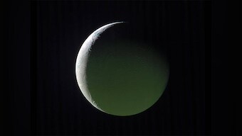 NASA releases image of a brightly lit crescent on Enceladus captured by the Cassini mission to Saturn
