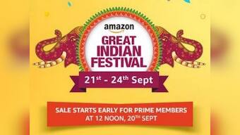 The Amazon 'Great Indian Festival' sale to begin at midnight on 21 September, Prime users to get access 12 hours early