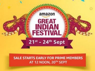 The Amazon 'Great Indian Festival' sale to begin at midnight on 21 September, Prime users to get access 12 hours early The Amazon 'Great Indian Festival' sale to begin at midnight on 21 September, Prime users to get access 12 hours early