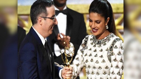 Emmy's 2017: Priyanka Chopra presents award to John Oliver for Outstanding Variety Talk Series
