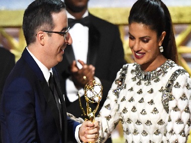 Emmy's 2017: Priyanka Chopra presents award to John Oliver for Outstanding Variety Talk Series Emmy's 2017: Priyanka Chopra presents award to John Oliver for Outstanding Variety Talk Series