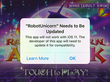 Do not upgrade to iOS 11 if you want to continue to play Galaxy on Fire II, NinJump, Gravity Guy and other 32-bit titles Do not upgrade to iOS 11 if you want to continue to play Galaxy on Fire II, NinJump, Gravity Guy and other 32-bit titles
