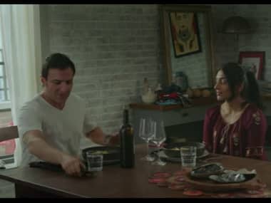 Saif Ali Khan and Padampriya in a still from 'Tere Mere'. YouTube screengrab.