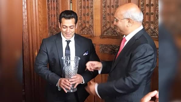 Salman Khan receives Global Diversity Award at Britain's House of Commons for art, philanthropy contributions