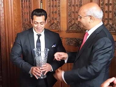 Salman Khan receives Global Diversity Award at Britain's House of Commons for art, philanthropy contributions Salman Khan receives Global Diversity Award at Britain's House of Commons for art, philanthropy contributions
