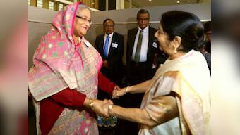 Sushma Swaraj arrives in Dhaka for bilateral meet; Rohingya crisis, Teesta River deal likely to be discussed