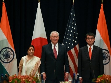 Sushma Swaraj holds trilateral talks with US, Japan counterparts at UN General Assemby, discusses maritime security