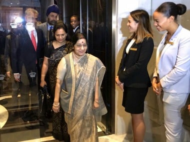 Sushma Swaraj reaches New York for UN General Assembly: Week-long stay packed with high-level meets
