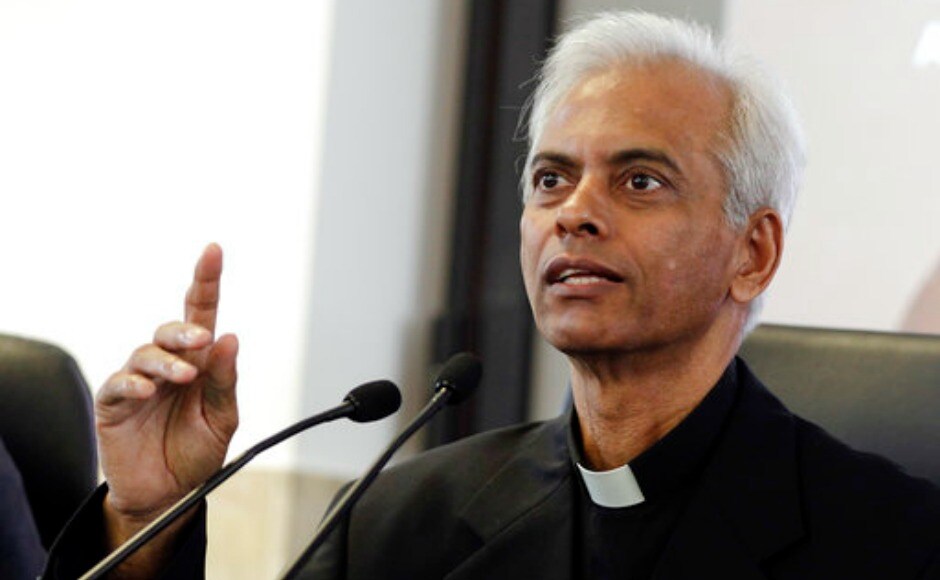 Father Tom Uzhunnalil talks to journalists during a press conference in Rome on Saturday. He was abducted in 2016 by Islamic State militants in Yemen. AP Father Tom Uzhunnalil talks to journalists during a press conference in Rome on Saturday. He was abducted in 2016 by Islamic State militants in Yemen. AP