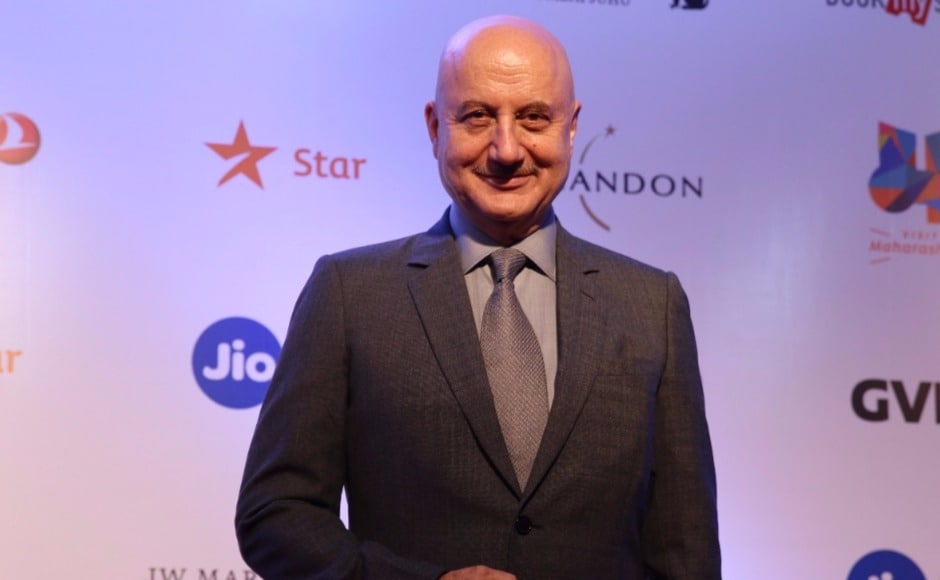 Newly minted FTII chairman Anupam Kher was seen on the MAMI red carpet with his 'Ranchi Diaries' co-stars Newly minted FTII chairman Anupam Kher was seen on the MAMI red carpet with his 'Ranchi Diaries' co-stars