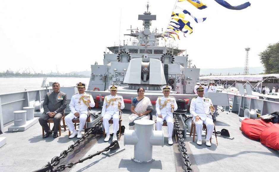 The ship hosts a predominantly indigenous cutting-edge weapons and sensors suite which includes heavyweight torpedoes, ASW rockets, 76 mm calibre Medium Range gun and two multi-barrel 30 mm guns as close-in-weapon system (CIWS) with dedicated fire control systems, missile decoy rockets (Chaff), most advanced bow-mounted sonar and air surveillance radar Revathi. Image courtesy: Twitter/@indiannavy The ship hosts a predominantly indigenous cutting-edge weapons and sensors suite which includes heavyweight torpedoes, ASW rockets, 76 mm calibre Medium Range gun and two multi-barrel 30 mm guns as close-in-weapon system (CIWS) with dedicated fire control systems, missile decoy rockets (Chaff), most advanced bow-mounted sonar and air surveillance radar Revathi. Image courtesy: Twitter/@indiannavy