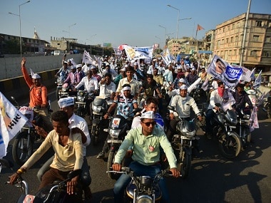 AAP roadshow in Gujarat. Twitter @AamAadmiParty