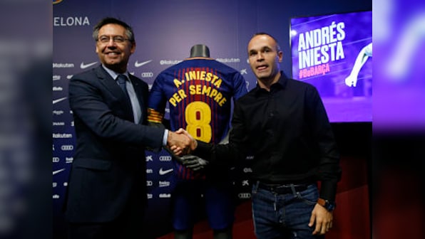 La Liga: Barcelona tie down captain Andres Iniesta with club after midfielder signs lifetime contract