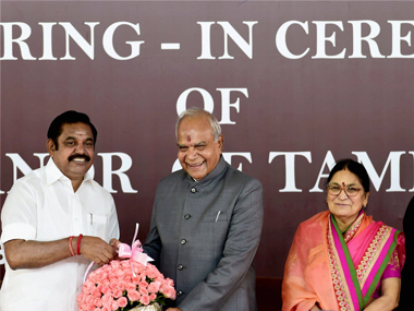 Banwarilal Purohit sworn in as new Tamil Nadu governor, promises no political consideration in decisions Banwarilal Purohit sworn in as new Tamil Nadu governor, promises no political consideration in decisions