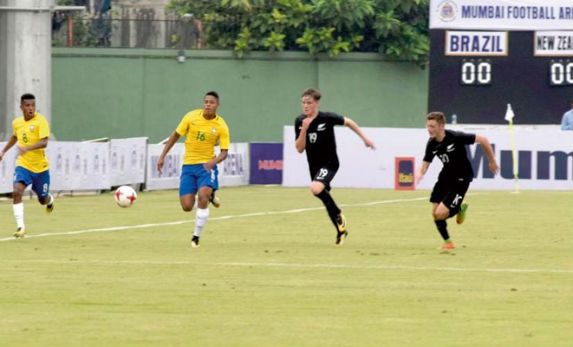 New Zealand played Brazil in a warm-up match at the Mumbai Football Arena on Thursday. New Zealand Football