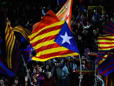 Catalan 'silent majority' protesters rally against independence referendum in Barcelona Catalan 'silent majority' protesters rally against independence referendum in Barcelona