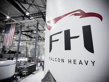 SpaceX's Falcon Heavy rocket raised up on Cape Canaveral launchpad; to set of on mission next month SpaceX's Falcon Heavy rocket raised up on Cape Canaveral launchpad; to set of on mission next month