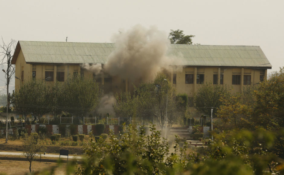 In a predawn strike on Tuesday, Jaish-e-Mohammed militants carried out an attack on a BSF camp located near Srinagar International airport. AP In a predawn strike on Tuesday, Jaish-e-Mohammed militants carried out an attack on a BSF camp located near Srinagar International airport. AP