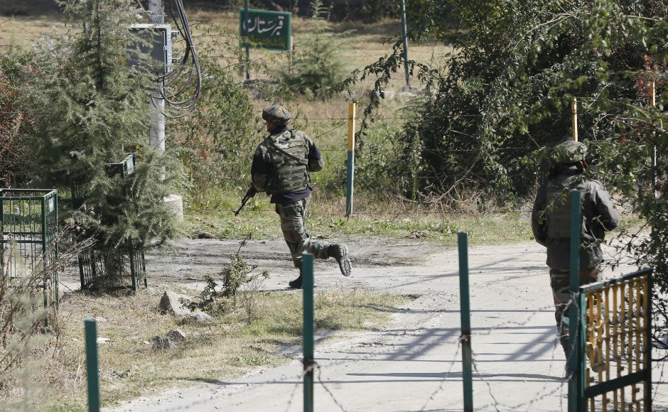 An assistant sub-inspector of the BSF was killed in the attack, while security forces managed to kill all three militants in the counter-terror operations. AP An assistant sub-inspector of the BSF was killed in the attack, while security forces managed to kill all three militants in the counter-terror operations. AP