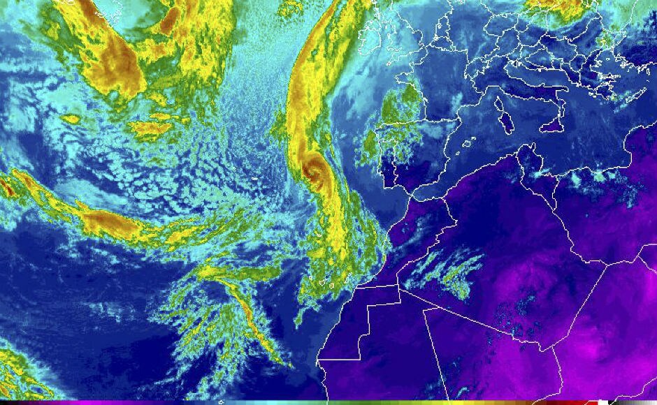 This satellite image released by the National Oceanic and Atmospheric Administration shows the path of Ophelia. The hurricane could bring 130 kilometer an hour wind gusts, disruption and damage to Ireland and Britain. AP This satellite image released by the National Oceanic and Atmospheric Administration shows the path of Ophelia. The hurricane could bring 130 kilometer an hour wind gusts, disruption and damage to Ireland and Britain. AP