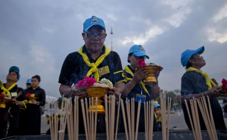 Royals and dignitaries from over 40 countries will attend the cremation, including Britain's Prince Andrew, Japan's Prince Akishino and Princess Akishino, Queen Maxima from the Netherlands, the King and Queen of Bhutan and US Secretary of Defence James Mattis. AP Royals and dignitaries from over 40 countries will attend the cremation, including Britain's Prince Andrew, Japan's Prince Akishino and Princess Akishino, Queen Maxima from the Netherlands, the King and Queen of Bhutan and US Secretary of Defence James Mattis. AP