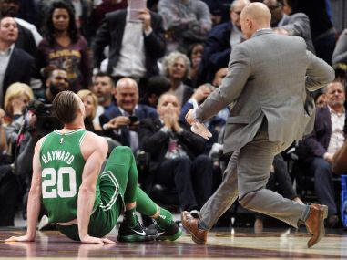 NBA: Gordon Hayward suffers horrifying leg injury in debut for Boston Celtics NBA: Gordon Hayward suffers horrifying leg injury in debut for Boston Celtics