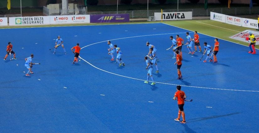 Not only were India brilliant in attack, their players also defended in numbers. Image courtesy: Neeraj Tiwari