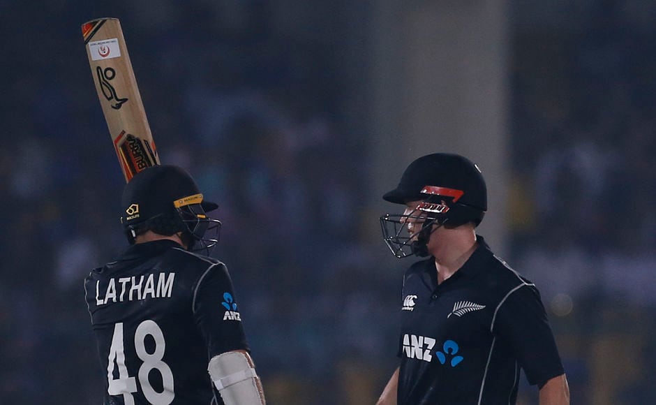 Tom Latham was again amidst of a chase. The left-handed batsmen slammed a 37-ball half century, second of the series, to keep New Zealand in the game. AP Tom Latham was again amidst of a chase. The left-handed batsmen slammed a 37-ball half century, second of the series, to keep New Zealand in the game. AP