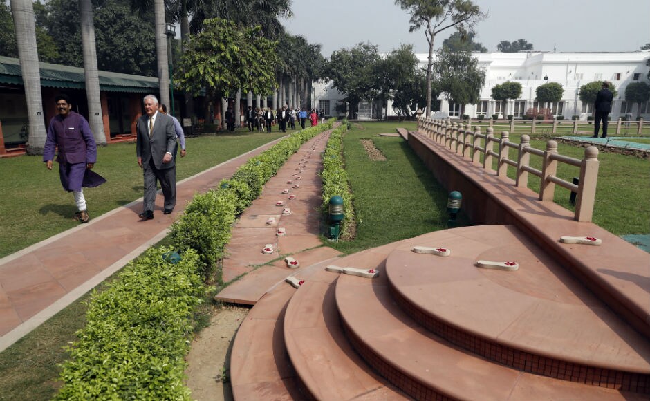 Before setting out for India, Tillerson met Pakistani prime minister Shahid Khaqan Abbasi and other top leaders in Pakistan. He urged them to step up their efforts to eradicate militants and terrorists operating within the country. AP Before setting out for India, Tillerson met Pakistani prime minister Shahid Khaqan Abbasi and other top leaders in Pakistan. He urged them to step up their efforts to eradicate militants and terrorists operating within the country. AP