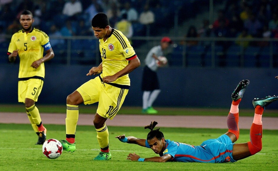 But it was not to be, as Colombia broke Indian hearts with a winner just seconds after Thounaojam's goal. PTI But it was not to be, as Colombia broke Indian hearts with a winner just seconds after Thounaojam's goal. PTI