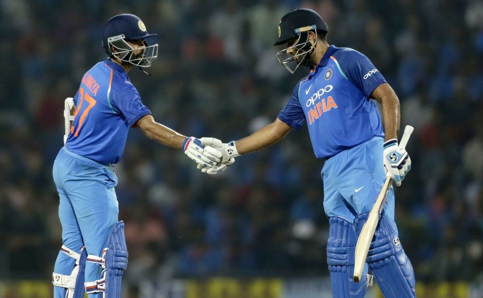 Chasing 243, Rohit Sharma and Ajinkya Rahane provided another strong start for the hosts. They added 124 runs for the opening wicket, their third-successive century stand in this series. AP Chasing 243, Rohit Sharma and Ajinkya Rahane provided another strong start for the hosts. They added 124 runs for the opening wicket, their third-successive century stand in this series. AP