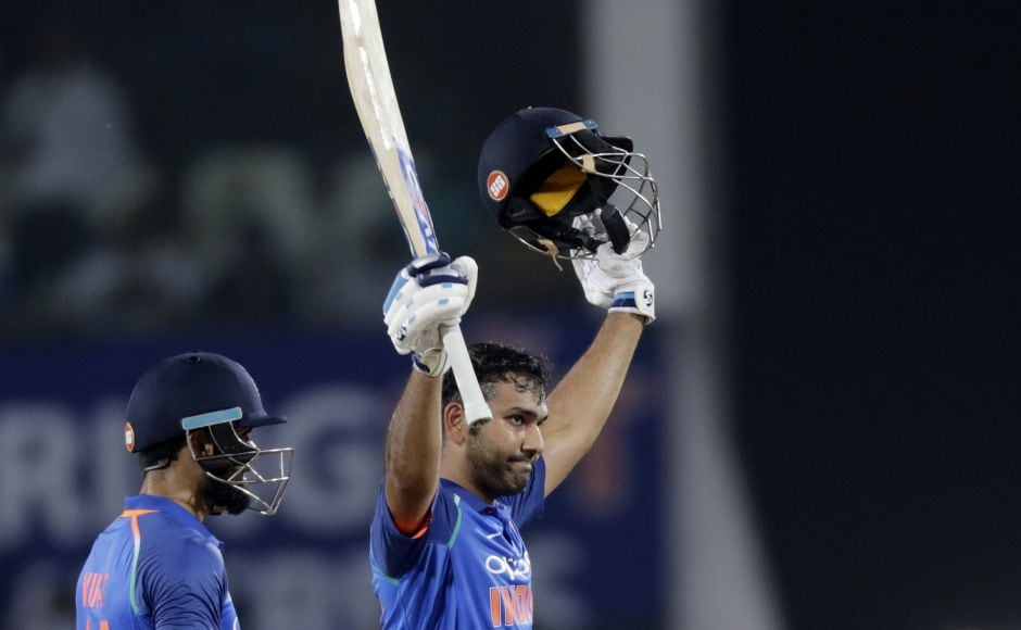 Sharma completed his sixth hundred against Australia off 94 balls. But both Sharma and Kohli were dismissed in the 40th over off Adam Zampa (2-59). Kedar Jadhav (5 not out) and Manish Pandey (11 not out) got the remaining runs. AP Sharma completed his sixth hundred against Australia off 94 balls. But both Sharma and Kohli were dismissed in the 40th over off Adam Zampa (2-59). Kedar Jadhav (5 not out) and Manish Pandey (11 not out) got the remaining runs. AP