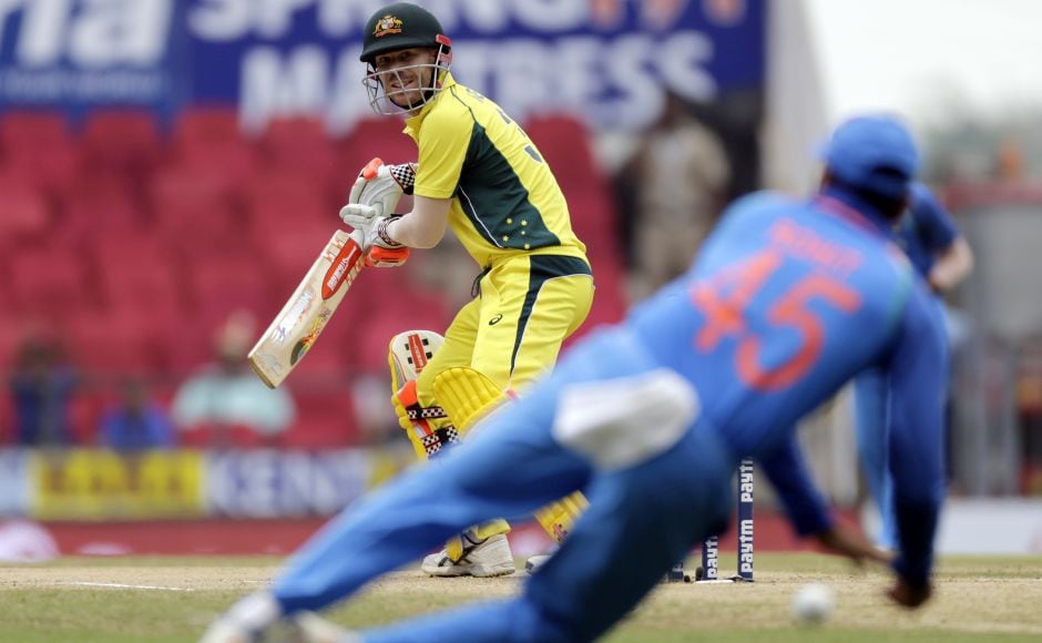 Opting to bat after winning the toss, Australia got off to a good start. The 50 run partnership between David Warner and Aaron Finch had come off 49 balls as the duo made good on their form. AP Opting to bat after winning the toss, Australia got off to a good start. The 50 run partnership between David Warner and Aaron Finch had come off 49 balls as the duo made good on their form. AP