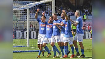 Serie A: Napoli defeat Cagliari to secure top spot; Juventus' winning run ends with draw at Atalanta