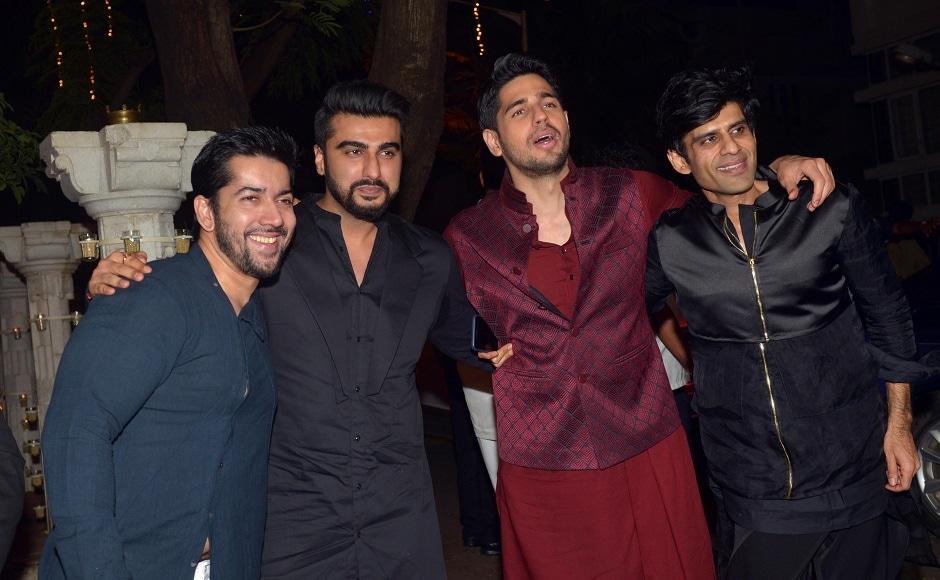 Arjun Kapoor and Siddharth Malhotra with friends. Photo: Sachin Gokhale/Firstpost Arjun Kapoor and Siddharth Malhotra with friends. Photo: Sachin Gokhale/Firstpost